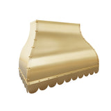 USA Custom Brass Range Hood with Scalloped Apron URHB-05-Custom Brass Range Hood > Luxury Metal Hood > High-End Kitchen Vent Hood-USA Range Hood