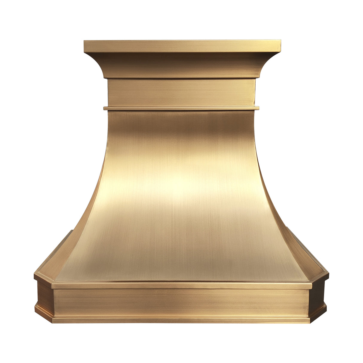 USA Custom Brushed Brass Range Hood URHB-22-Custom Brass Range Hood > Luxury Metal Hood > High-End Kitchen Vent Hood-USA Range Hood
