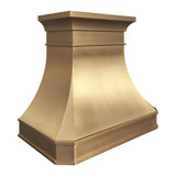 USA Custom Brushed Brass Range Hood URHB-22-Custom Brass Range Hood > Luxury Metal Hood > High-End Kitchen Vent Hood-USA Range Hood