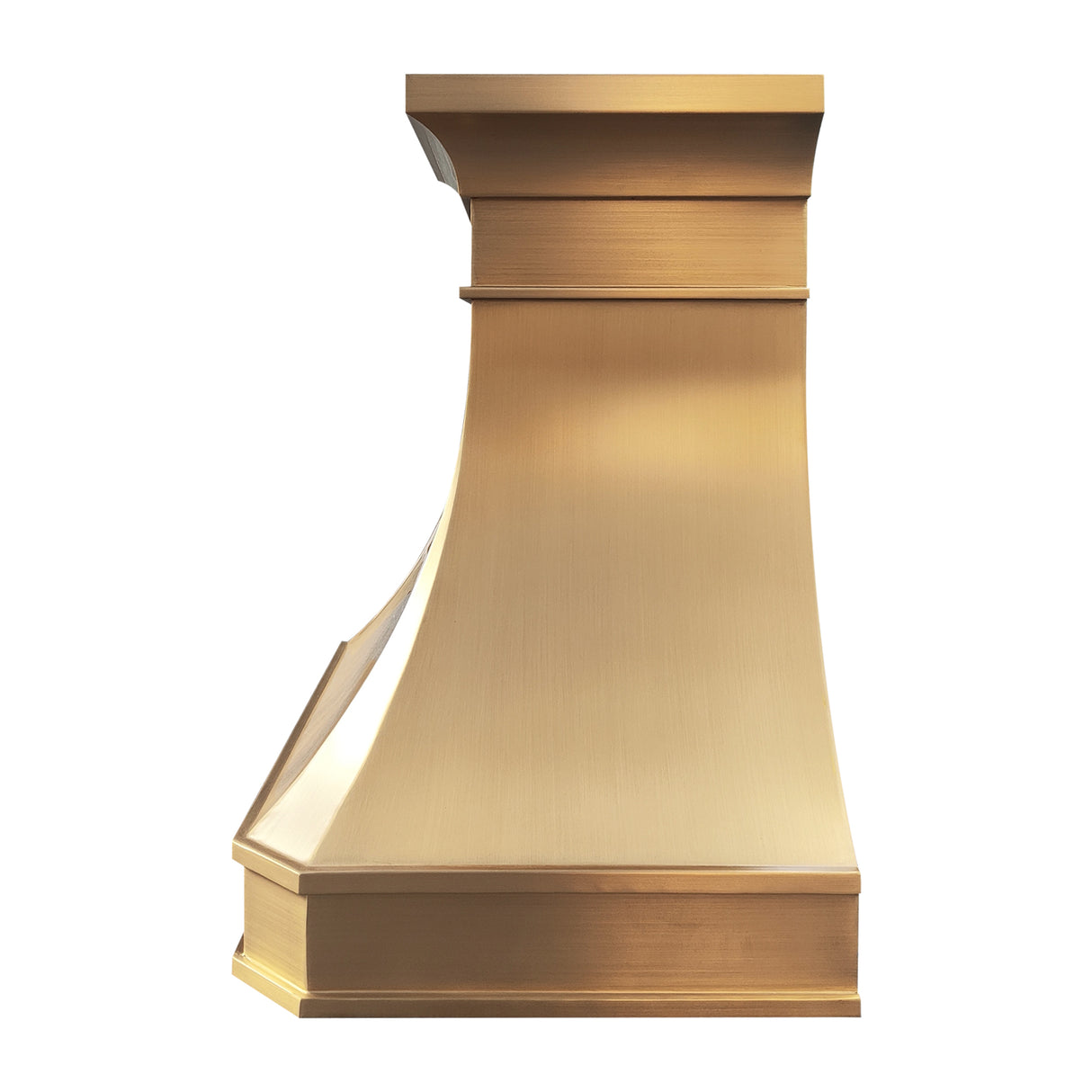 USA Custom Brushed Brass Range Hood URHB-22-Custom Brass Range Hood > Luxury Metal Hood > High-End Kitchen Vent Hood-USA Range Hood