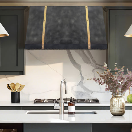 USA Custom Minimal Zinc Range Hood URHZ-01-Custom Zinc Range Hood > Luxury Metal Hood > High-End Kitchen Vent Hood-USA Range Hood