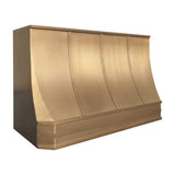 USA Custom Modern Brass Vent Hood with Straps URHB-27-Custom Brass Range Hood > Luxury Metal Hood > High-End Kitchen Vent Hood-USA Range Hood