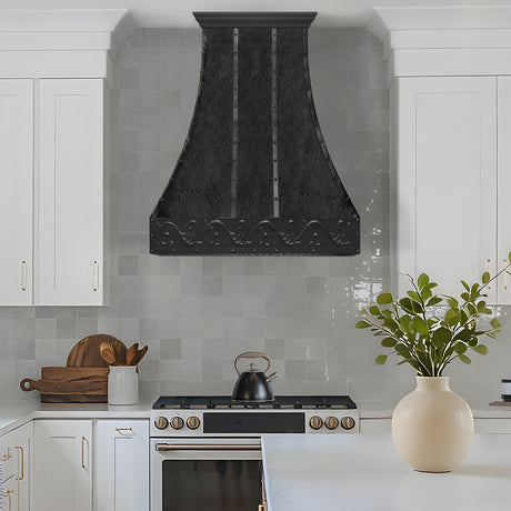 USA Florida Custom Copper Range Hood Featuring Carved Apron URHC-41-Custom Copper Range Hood > Luxury Metal Hood > High-End Kitchen Vent Hood-USA Range Hood