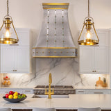 USA Florida Custom Kitchen Range Hood Stainless Steel Finish URHS-40-Custom Stainless Steel Range Hood > Luxury Kitchen Hood > High-End Metal Vent Hood-USA Range Hood