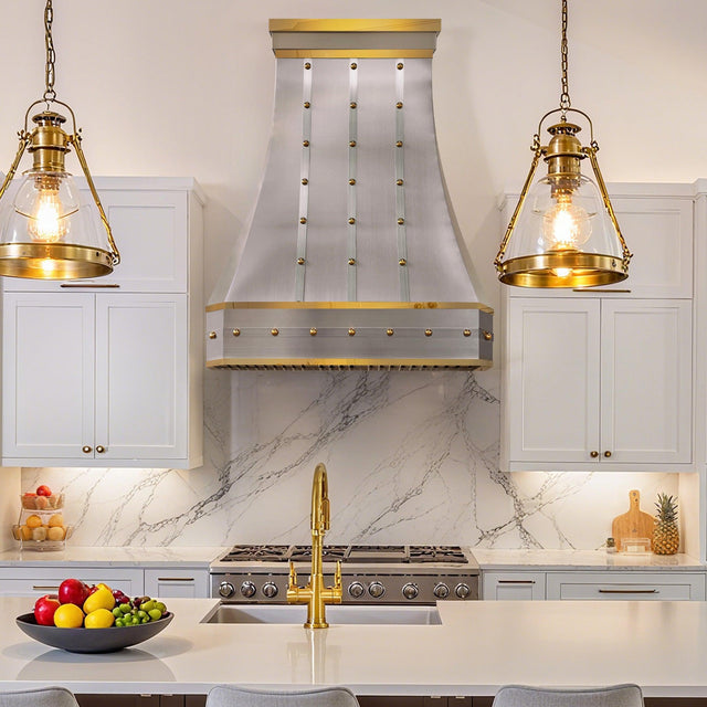 USA Florida Custom Kitchen Range Hood Stainless Steel Finish URHS-40-Custom Stainless Steel Range Hood > Luxury Kitchen Hood > High-End Metal Vent Hood-USA Range Hood