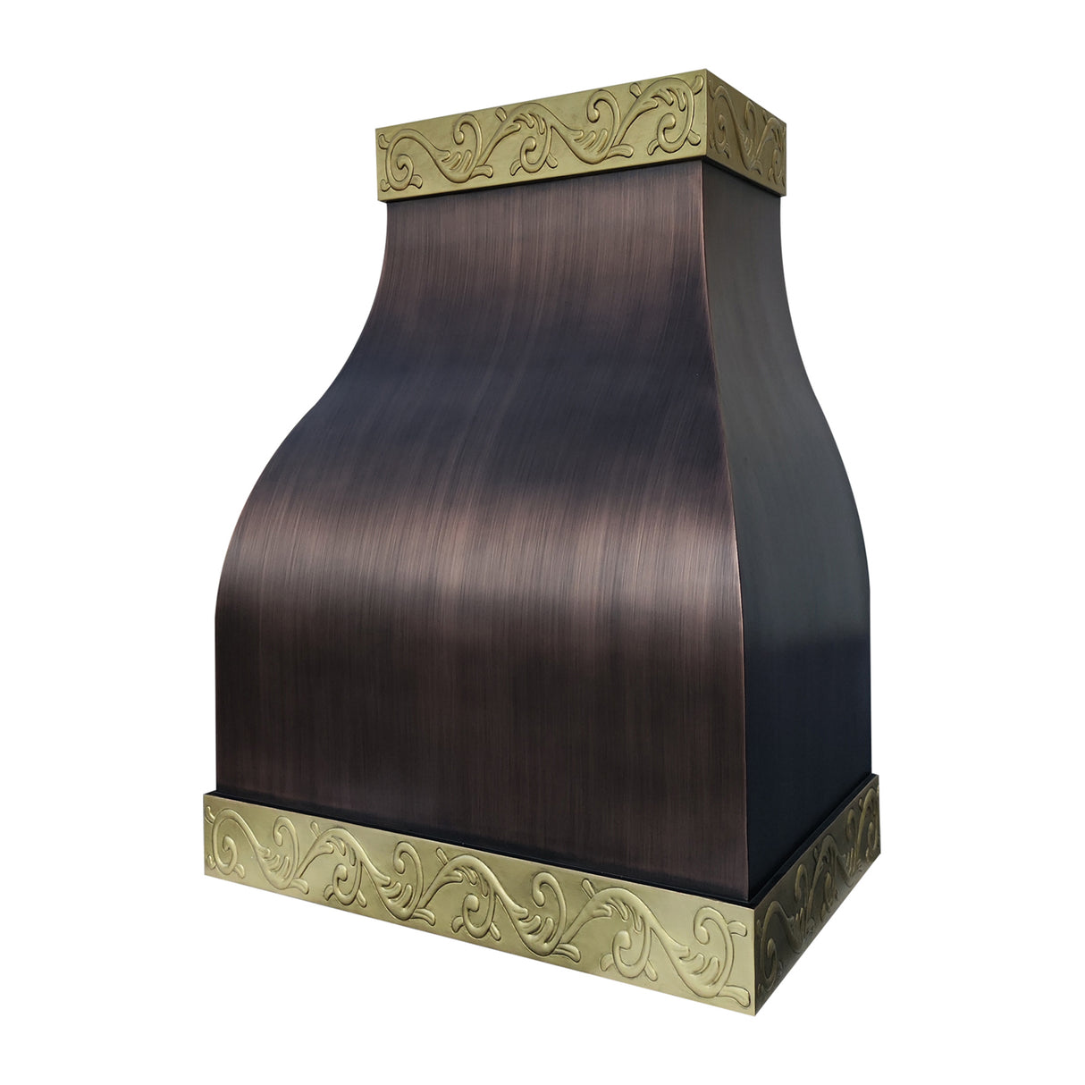 USA Handmade Dark Antique Copper Kitchen Range Hood URHC-49-Custom Copper Range Hood > Luxury Metal Hood > High-End Kitchen Vent Hood-USA Range Hood