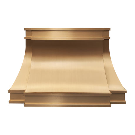 USA Luxury Custom Brass Kitchen Exhaust Hood URHB-04-Custom Brass Range Hood > Luxury Metal Hood > High-End Kitchen Vent Hood-USA Range Hood