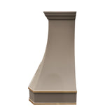 USA Luxury Custom Stainless Steel Range Hood with Handcrafted Brass Accents URHS-80-Custom Stainless Steel Range Hood > Luxury Kitchen Hood > High-End Metal Vent Hood-USA Range Hood