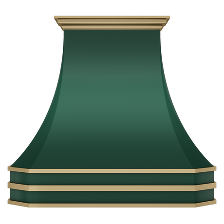 USA Luxury Emerald Green Custom Range Hood Stainless Steel URHS-73-Custom Stainless Steel Range Hood > Luxury Kitchen Hood > High-End Metal Vent Hood-USA Range Hood