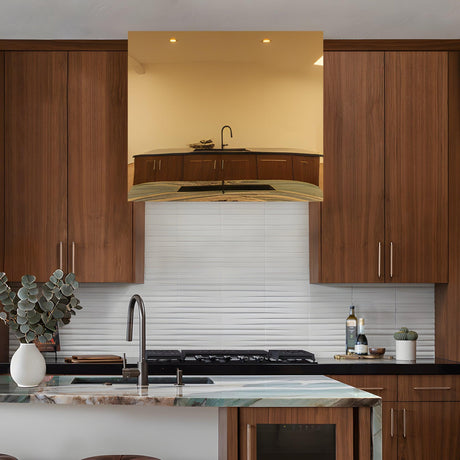 USA Miami Custom Polished Brass Vent Hood URHB-48-Custom Brass Range Hood > Luxury Metal Hood > High-End Kitchen Vent Hood-USA Range Hood