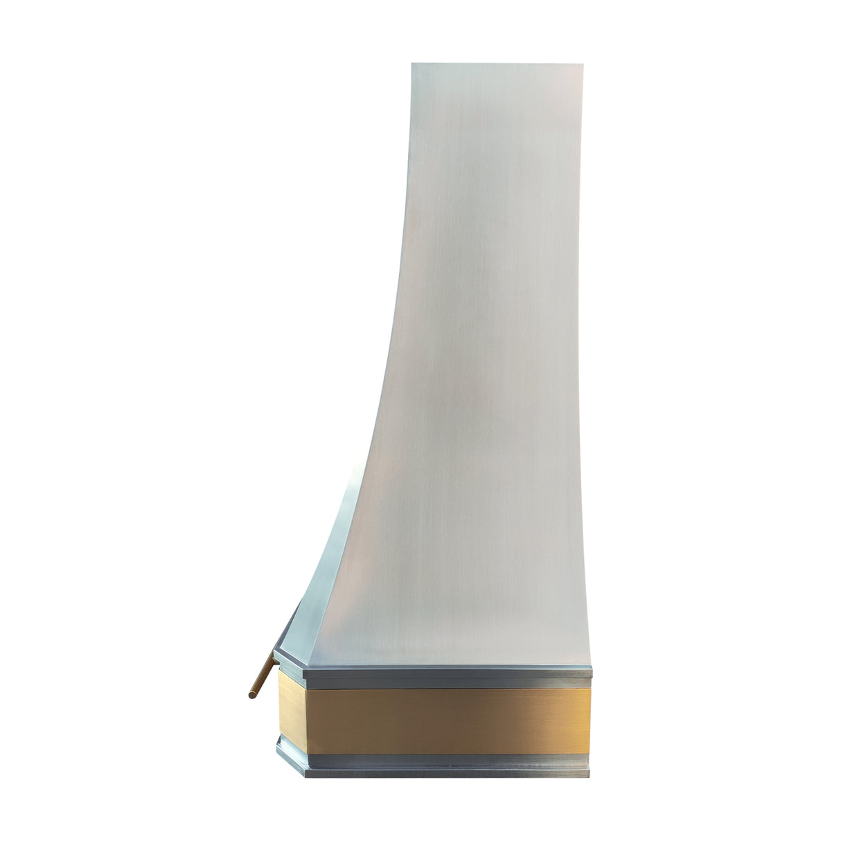 USA Mix Metal Custom Kitchen Vent Hood in Premium Stainless Steel and Brass URHS-75-Custom Stainless Steel Range Hood > Luxury Kitchen Hood > High-End Metal Vent Hood-USA Range Hood