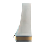 USA Mix Metal Custom Kitchen Vent Hood in Premium Stainless Steel and Brass URHS-75-Custom Stainless Steel Range Hood > Luxury Kitchen Hood > High-End Metal Vent Hood-USA Range Hood