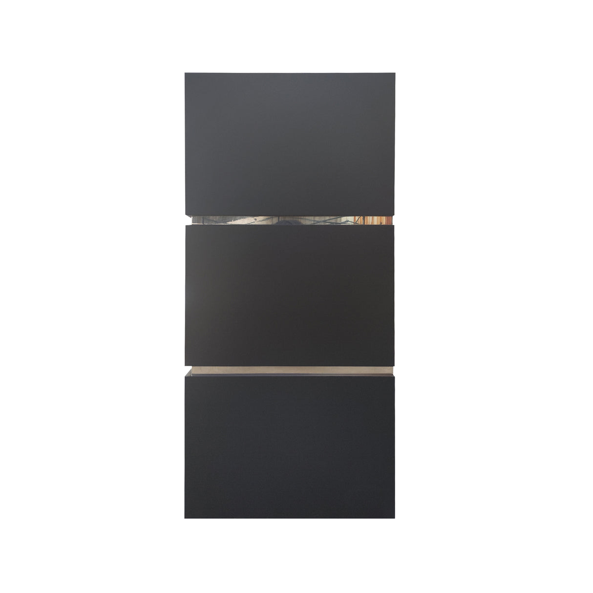 USA Modern Black Box Range Hood with Polished Stainless Accents URHS-104-Custom Stainless Steel Range Hood > Luxury Kitchen Hood > High-End Metal Vent Hood-USA Range Hood
