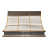 USA Modern Curved Stainless Steel Vent Hood with Straps URHS-05-Custom Stainless Steel Range Hood > Luxury Kitchen Hood > High-End Metal Vent Hood-USA Range Hood