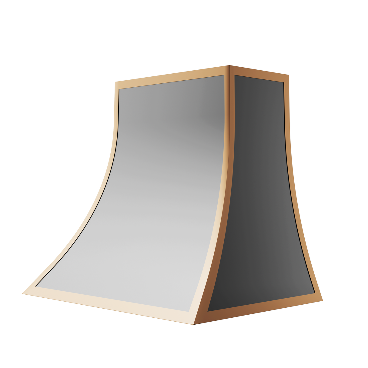 USA Modern Kitchen Hoods Stainless Steel with Brass Trims URHS-12-Custom Stainless Steel Range Hood > Luxury Kitchen Hood > High-End Metal Vent Hood-USA Range Hood