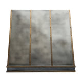 USA Modern Zinc Stove Hood with Decorative Brass Straps URHZ-10-Custom Zinc Range Hood > Luxury Metal Hood > High-End Kitchen Vent Hood-USA Range Hood