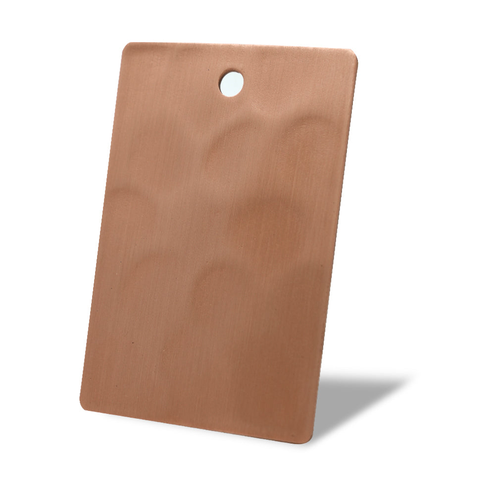 Rustic Copper Sample USA Natural Copper Samples Soft Hammered Finish – USA Range Hood