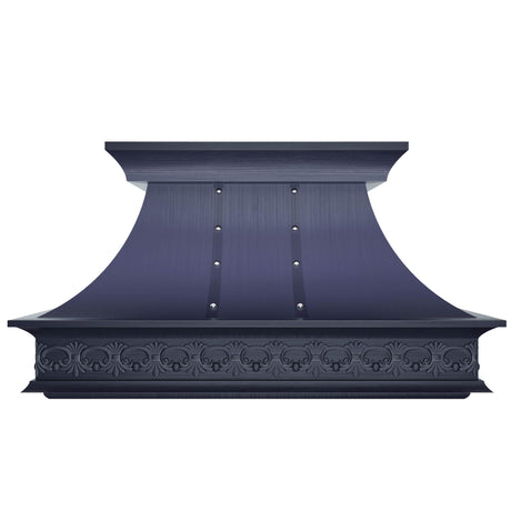 USA Premium Custom Copper Range Hoods with Pattern Apron URHC-07-Custom Copper Range Hood > Luxury Metal Hood > High-End Kitchen Vent Hood-USA Range Hood