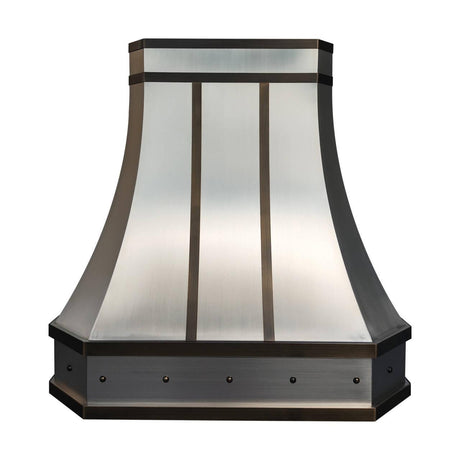 USA San Francisco Custom Stainless Steel Vent Hood with Minimal Straps URHS-93-Custom Stainless Steel Range Hood > Luxury Kitchen Hood > High-End Metal Vent Hood-USA Range Hood