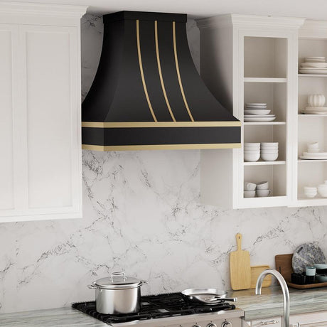 USA Stainless Steel Modern Black Kitchen Range Hood URHS-53-Custom Stainless Steel Range Hood > Luxury Kitchen Hood > High-End Metal Vent Hood-USA Range Hood