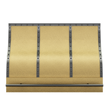 USA Texas Brass Kitchen Hoods with Black Rivets and Straps URHB-23-Custom Brass Range Hood > Luxury Metal Hood > High-End Kitchen Vent Hood-USA Range Hood