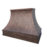 USA Texas Custom Copper Kitchen Hood with Heavy Hammered Texture URHC-37-Custom Copper Range Hood > Luxury Metal Hood > High-End Kitchen Vent Hood-USA Range Hood