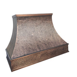 USA Texas Custom Copper Kitchen Hood with Heavy Hammered Texture URHC-37-Custom Copper Range Hood > Luxury Metal Hood > High-End Kitchen Vent Hood-USA Range Hood