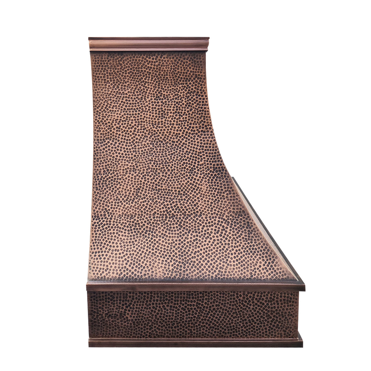 USA Texas Custom Copper Kitchen Hood with Heavy Hammered Texture URHC-37-Custom Copper Range Hood > Luxury Metal Hood > High-End Kitchen Vent Hood-USA Range Hood