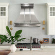 USA Texas Modern Range Hood Stainless Steel with Polished Straps URHS-61-Custom Stainless Steel Range Hood > Luxury Kitchen Hood > High-End Metal Vent Hood-USA Range Hood
