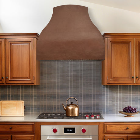 USA Tuscan Custom Copper Stove Hood URHC-43-Custom Copper Range Hood > Luxury Metal Hood > High-End Kitchen Vent Hood-USA Range Hood