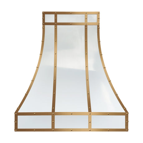 USA White Luxury Metal Kitchen Hood Stainless Steel Finish URHS-41-Custom Stainless Steel Range Hood > Luxury Kitchen Hood > High-End Metal Vent Hood-USA Range Hood