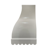 USA White Stainless Steel Bell Range Hood with Scalloped Apron URHS-69-Custom Stainless Steel Range Hood > Luxury Kitchen Hood > High-End Metal Vent Hood-USA Range Hood