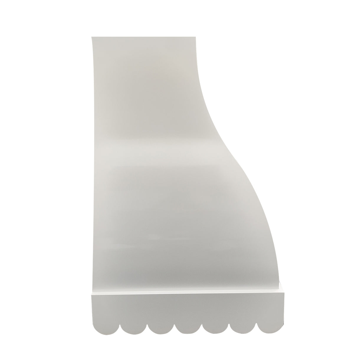USA White Stainless Steel Bell Range Hood with Scalloped Apron URHS-69-Custom Stainless Steel Range Hood > Luxury Kitchen Hood > High-End Metal Vent Hood-USA Range Hood