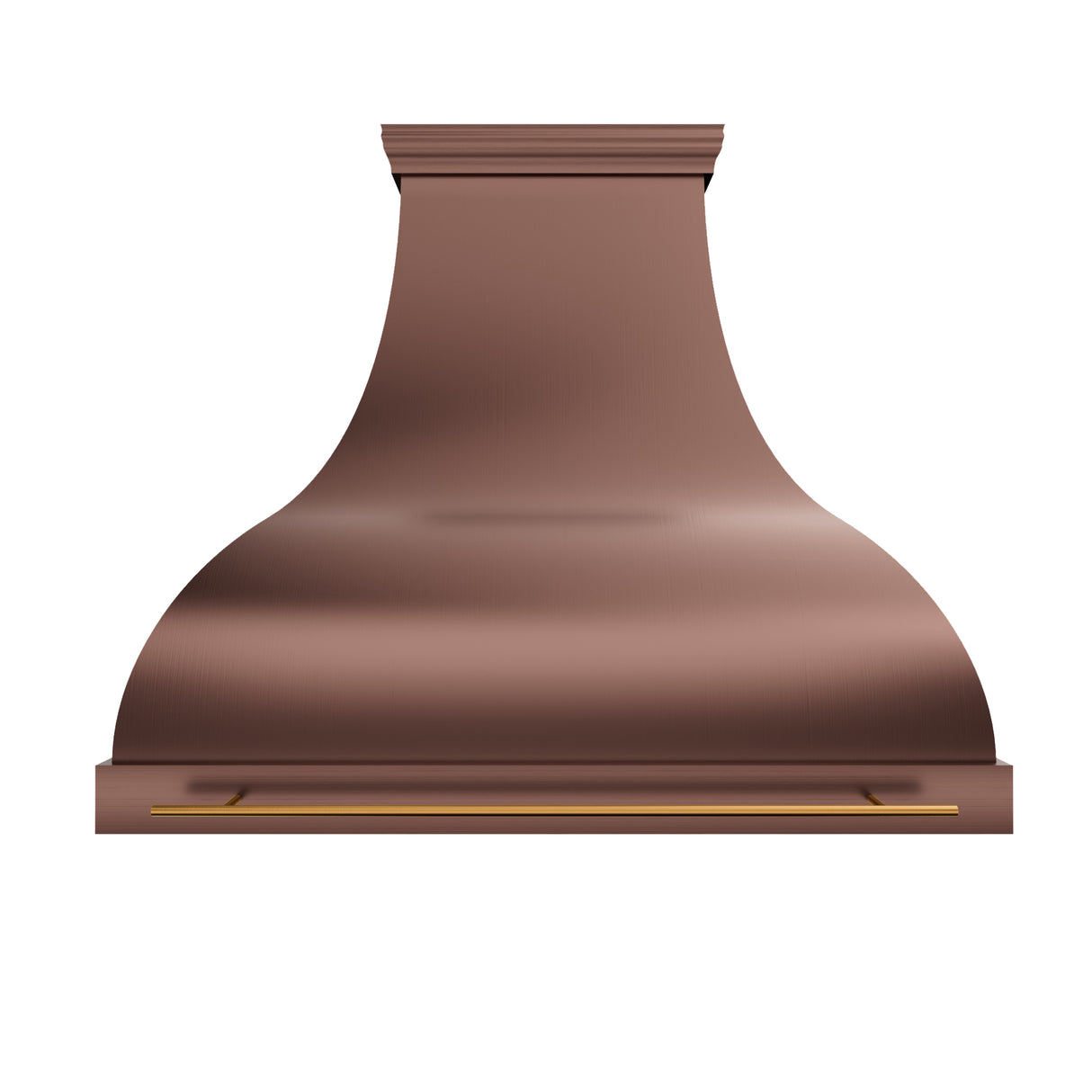 USA Custom Bell Vent Hood with Brass Pot Rail URHC-16