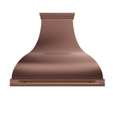 USA Custom Bell Vent Hood with Brass Pot Rail URHC-16