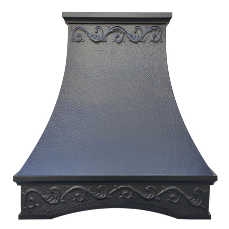 USA Arched Custom Copper Vent Hood with Elegant Apron URHC-27