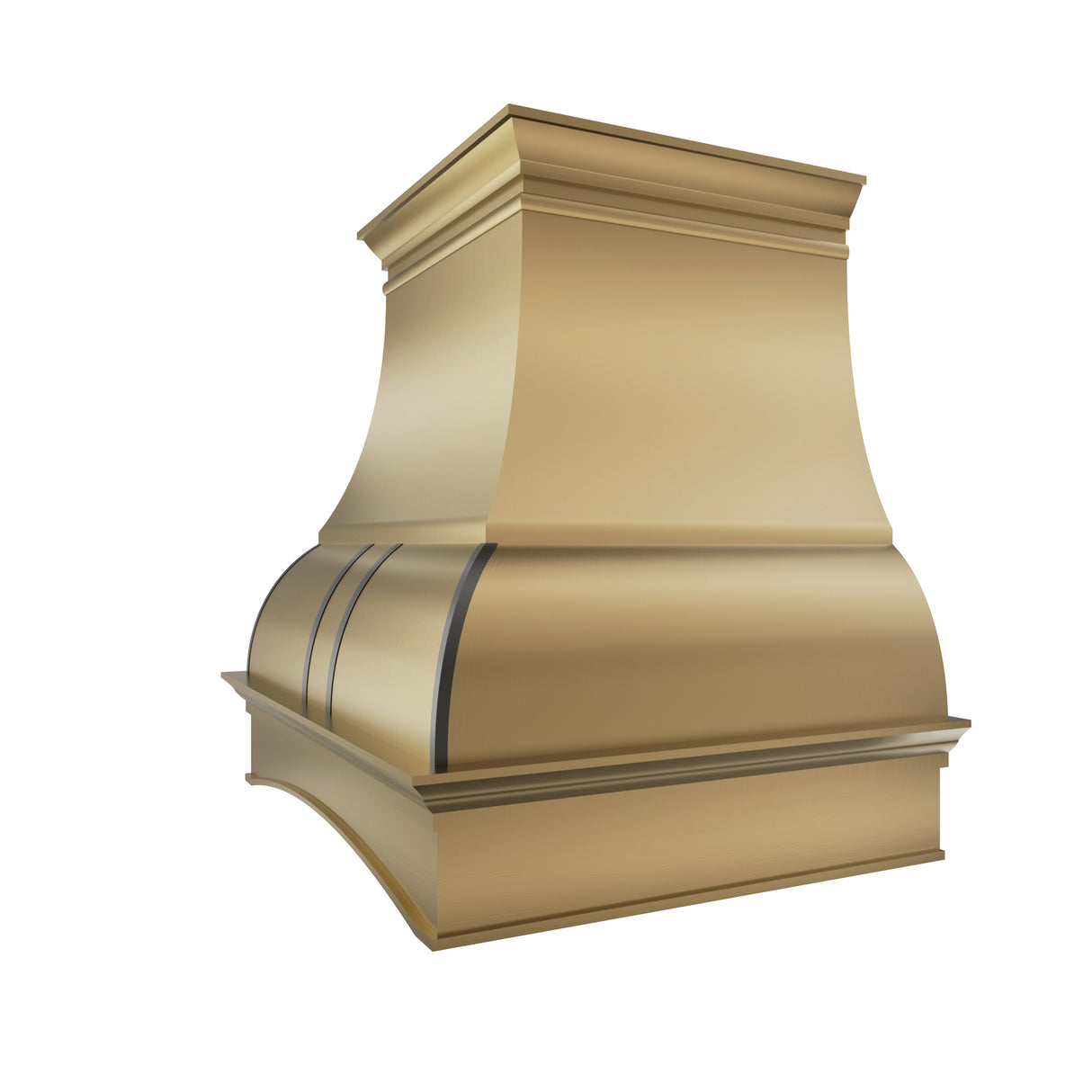 USA Artisan Arched Brass Range Hood with Bell Body Design URHB-08