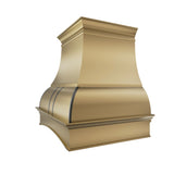 USA Artisan Arched Brass Range Hood with Bell Body Design URHB-08