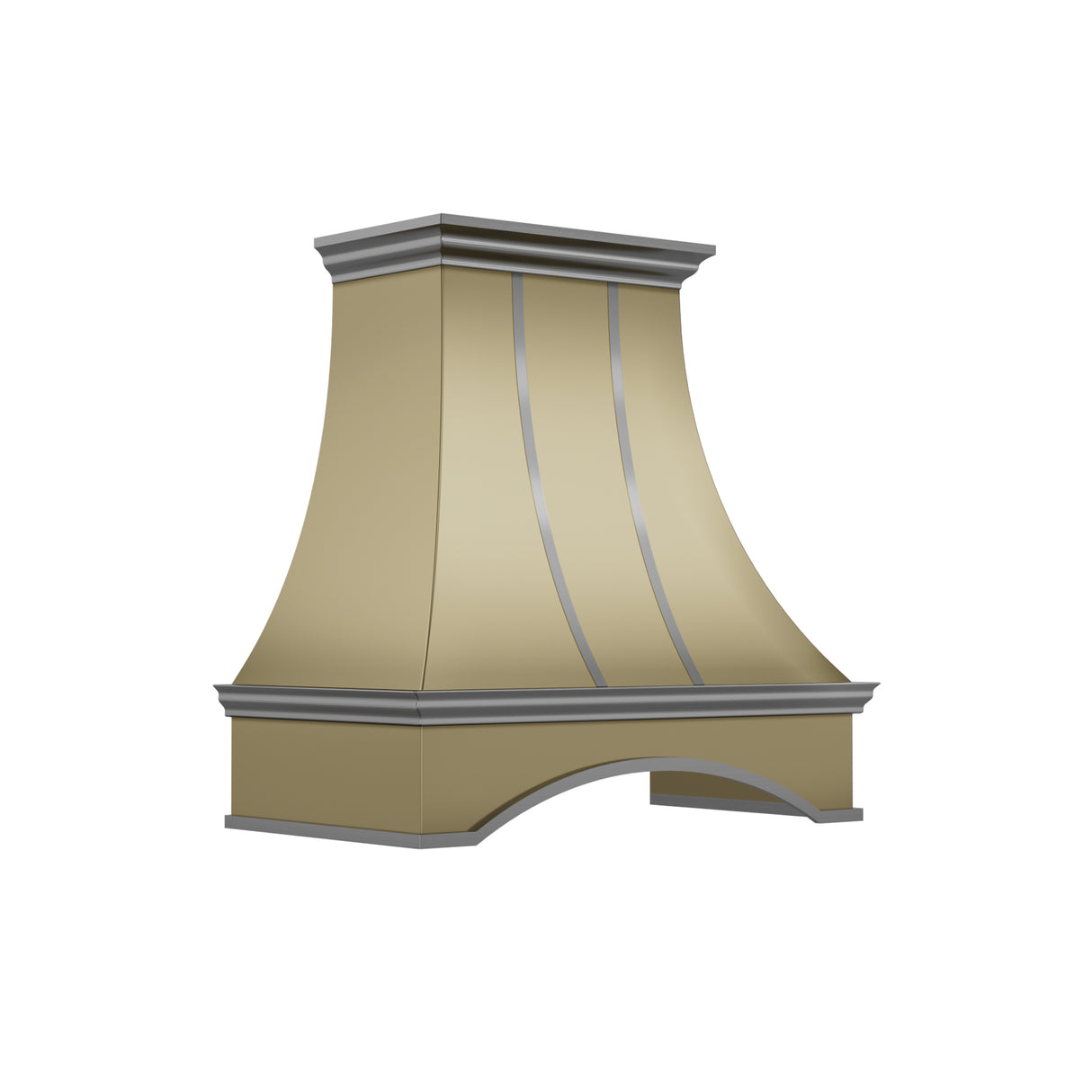 USA Artisan Brass Exhaust Hood Featuring Stainless Steel Straps URHB-97