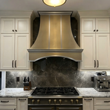 USA Artisan Brass Exhaust Hood Featuring Stainless Steel Straps URHB-97
