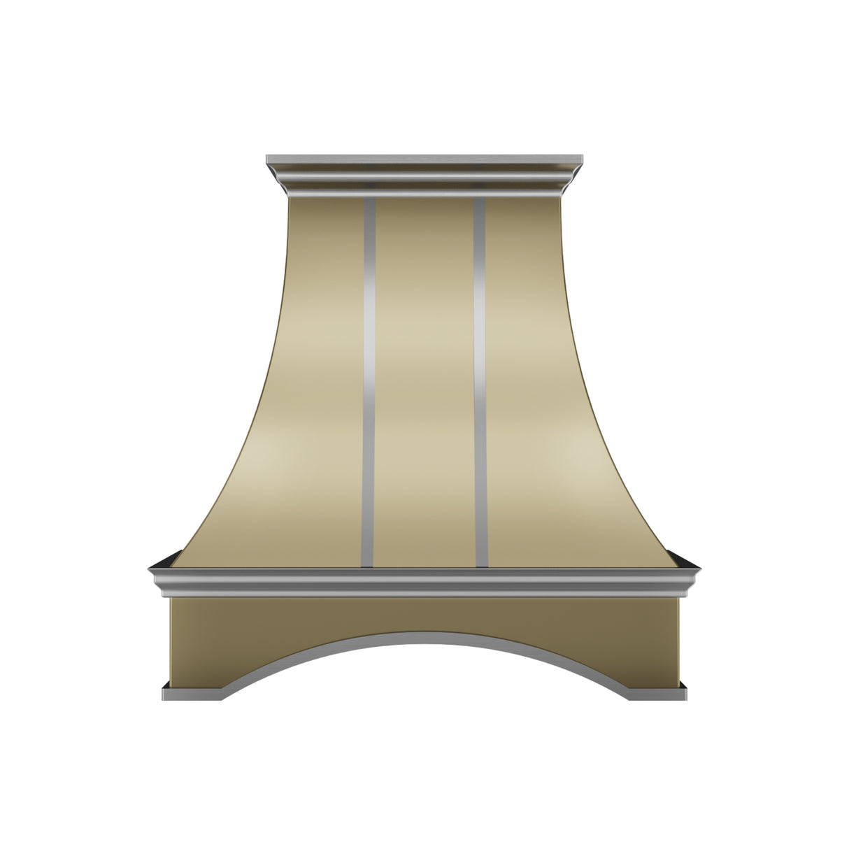 USA Artisan Brass Exhaust Hood Featuring Stainless Steel Straps URHB-97