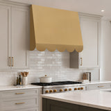 USA Artisan Brass Kitchen Hood with Custom Apron URHB-160