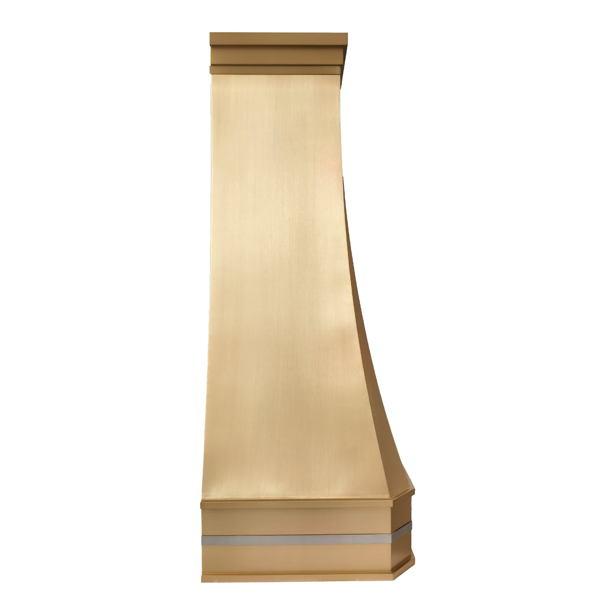 USA Artisan Brass Range Hood Featuring Stainless Steel Straps URHB-89