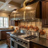 USA Artisan Brass Range Hood featuring Rustic Style URHB-92
