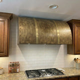 USA Artisan Brass Range Hood featuring Rustic Style URHB-92
