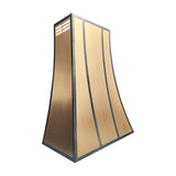 USA Artisan Brass Stove Hood Featuring Stainless Steel Straps URHB-83