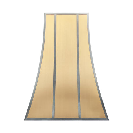 USA Artisan Brass Stove Hood Featuring Stainless Steel Straps URHB-83