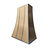 USA Artisan Brass Stove Hood Featuring Stainless Steel Straps URHB-83