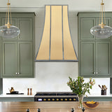 USA Artisan Brass Stove Hood Featuring Stainless Steel Straps URHB-83