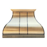 USA Artisan Brushed Brass Kitchen Hood with Designer Bell Shaped URHB-108